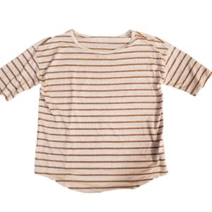 GAP Cotton 3/4 Sleeve Glitter stripe Shirt